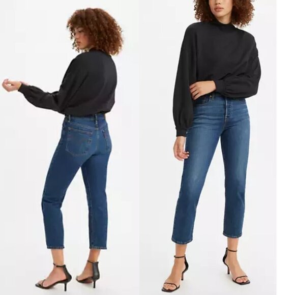 NWT LEVI'S Premium Wedgie Straight Fit Women's Jeans Sz 24 - Picture 1 of 10